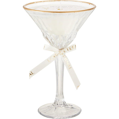 Home styling geurkaars in cocktailglas 11x17cm