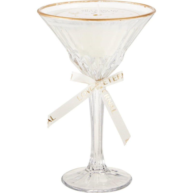 Home styling geurkaars in cocktailglas 11x17cm