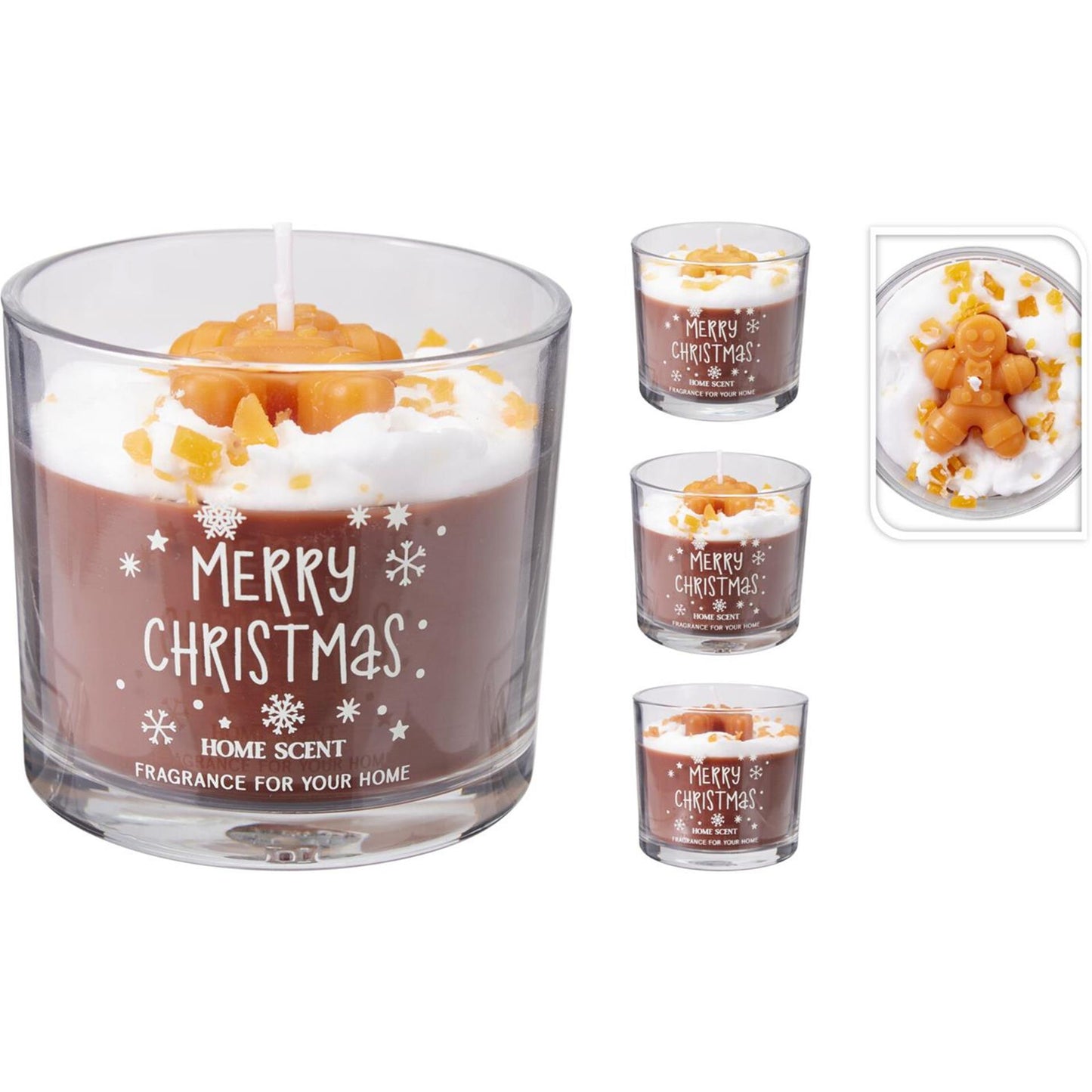 Home styling geurkaars in glas 7,5cm 3ass