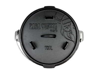 Valhal Dutch Oven Braadpan Gietijzer zonder pootjes 8 L