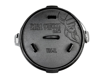 Valhal Dutch Oven Gietijzer met pootjes Outdoor 6,1 L