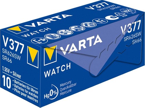 Varta 377 sr66 10 stuks in een doosje