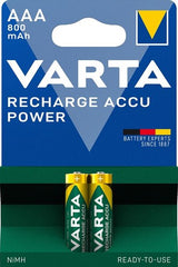 Varta aaa accu 800ma blister 2 r2u - afbeelding 1
