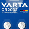 Varta cr2032 lithium knoopcel batterij 3v blister(2) - 3240362