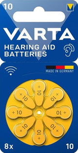 Varta gehoor batterij v10 blister(8) - 3221900 - afbeelding 1