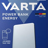 Enzo varta powerbank 10.000ma zilver + led indicatie usb en usb-c - 3509010