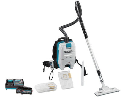 Makita vc008gm201 40v max rugstofzuiger | 2 x 4.0 ah accu + snellader | in doos vc008gm201