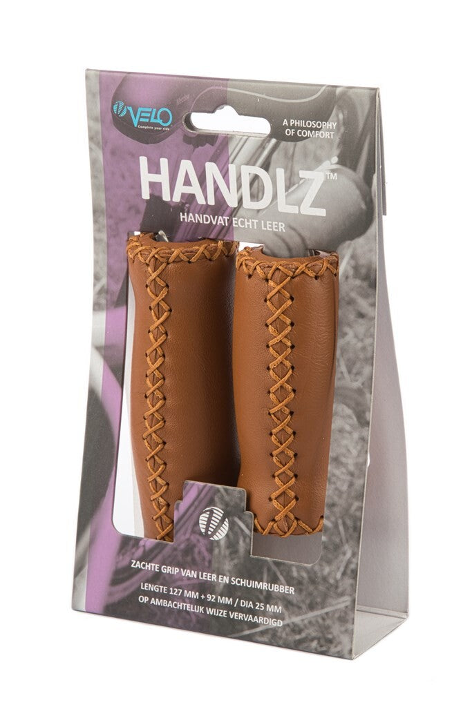 Velo Handvat Leer 92 127mm Bruin - Echt leer