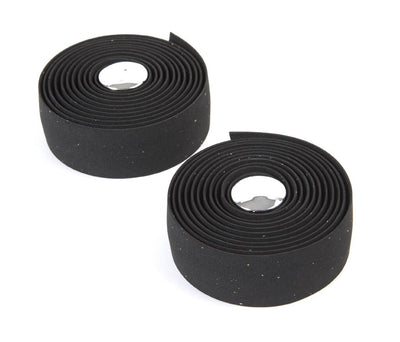 Velo handvat stuurtape gel, zwart met kurkprint