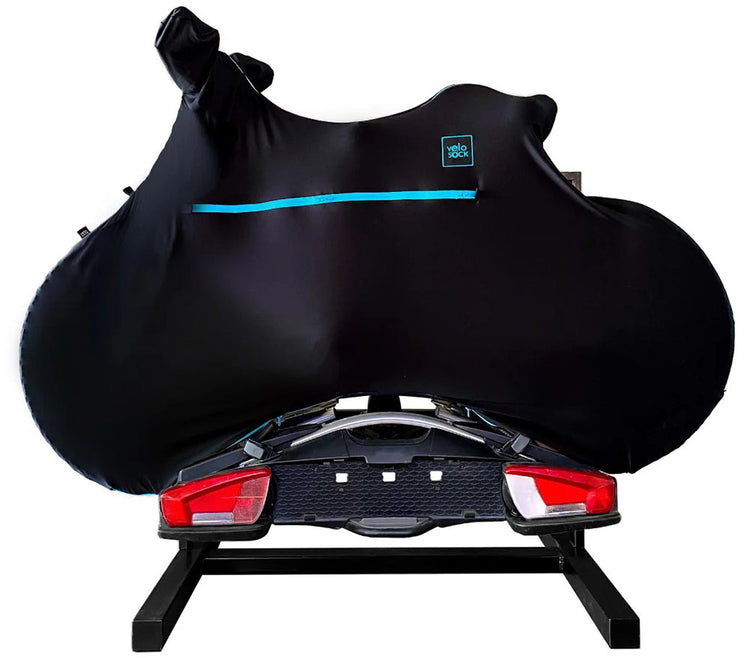 Velosock black e mtb bike cover for bike carrier