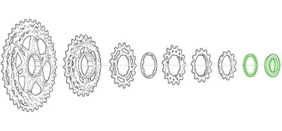 Shimano lock ring with spacer for cs-m771-10
