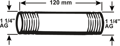 Cornat galva buisnippel mm 5 4 120mm (530) - vfb5305412