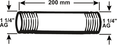 Cornat galva buisnippel mm 5 4 200mm (530) - vfb5305420