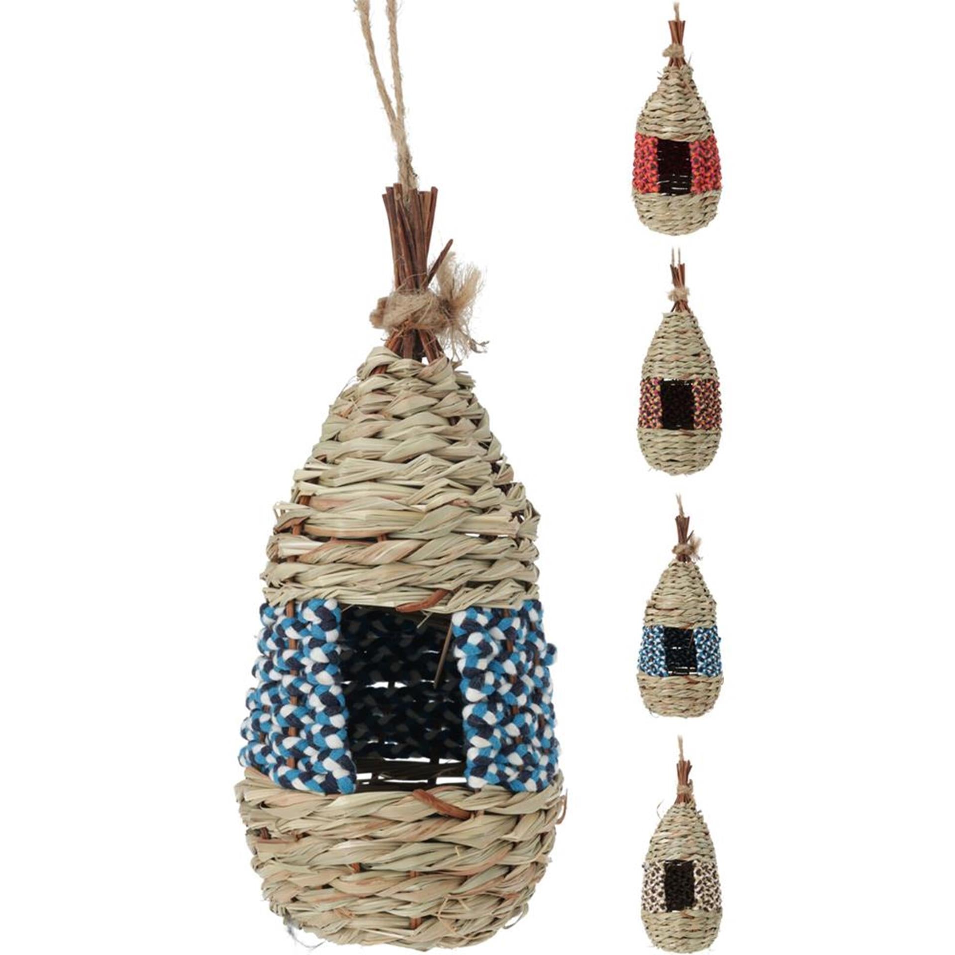 Pro garden vogelnest 9x9x24xcm