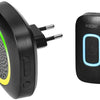 Enzo virone draadloze deurbel set 300m zwart plug-in +rgb - 8415501