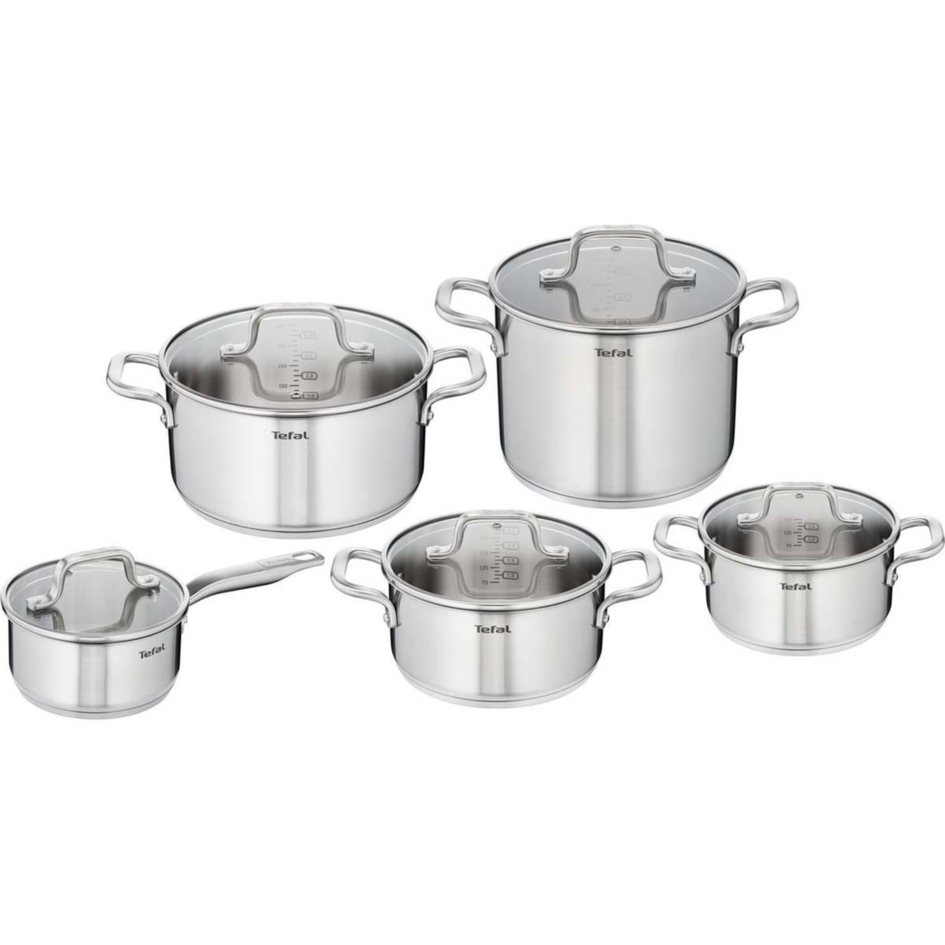 Tefal virtuoso set 5-delig (hoge kookpan 22, steelpan 16, kookpan 18 20 24) - inductie