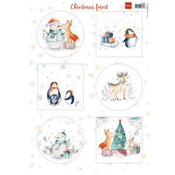 Marianne design • knipvel christmas forest 1pc