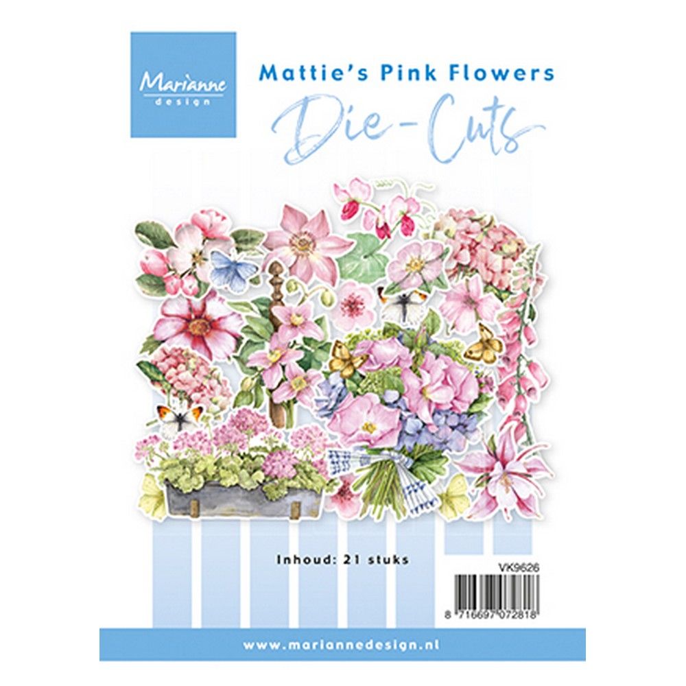 Marianne design • die cuts mattie's pink flowers