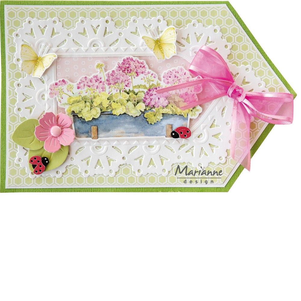 Marianne design • die cuts mattie's pink flowers