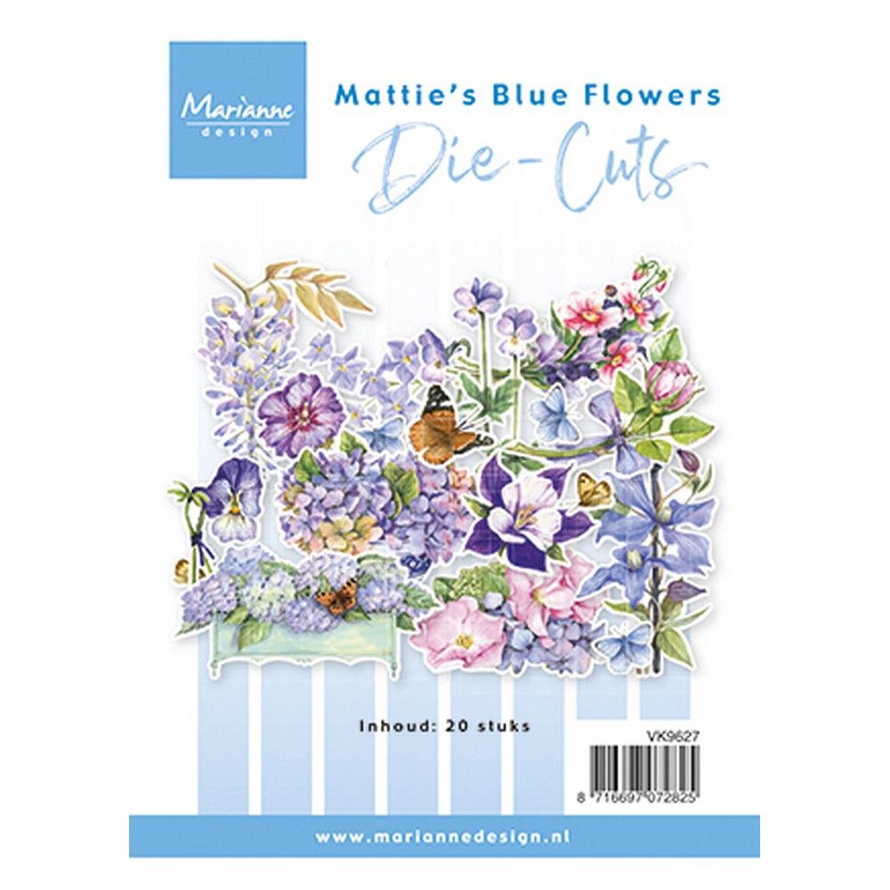 Marianne design • die cuts mattie's blue flowers