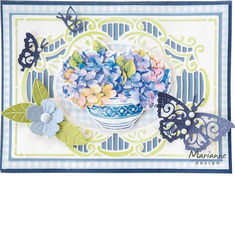 Marianne design • die cuts mattie's blue flowers