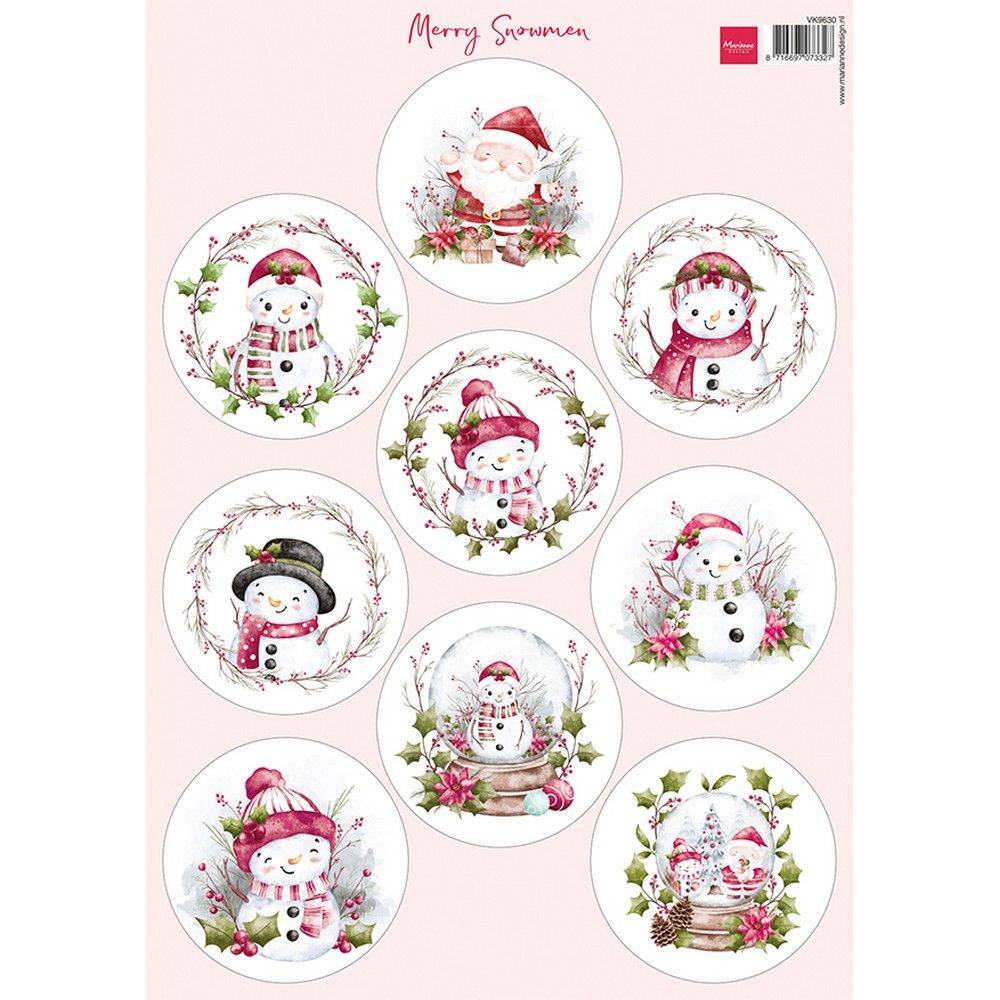Marianne design • knipvel merry snowmen
