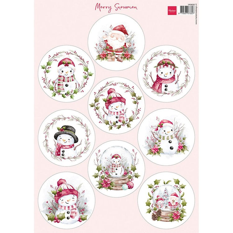 Marianne design • knipvel merry snowmen