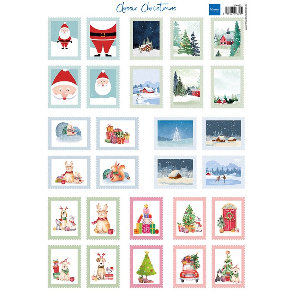 Marianne design • knipvel classic christmas stamps