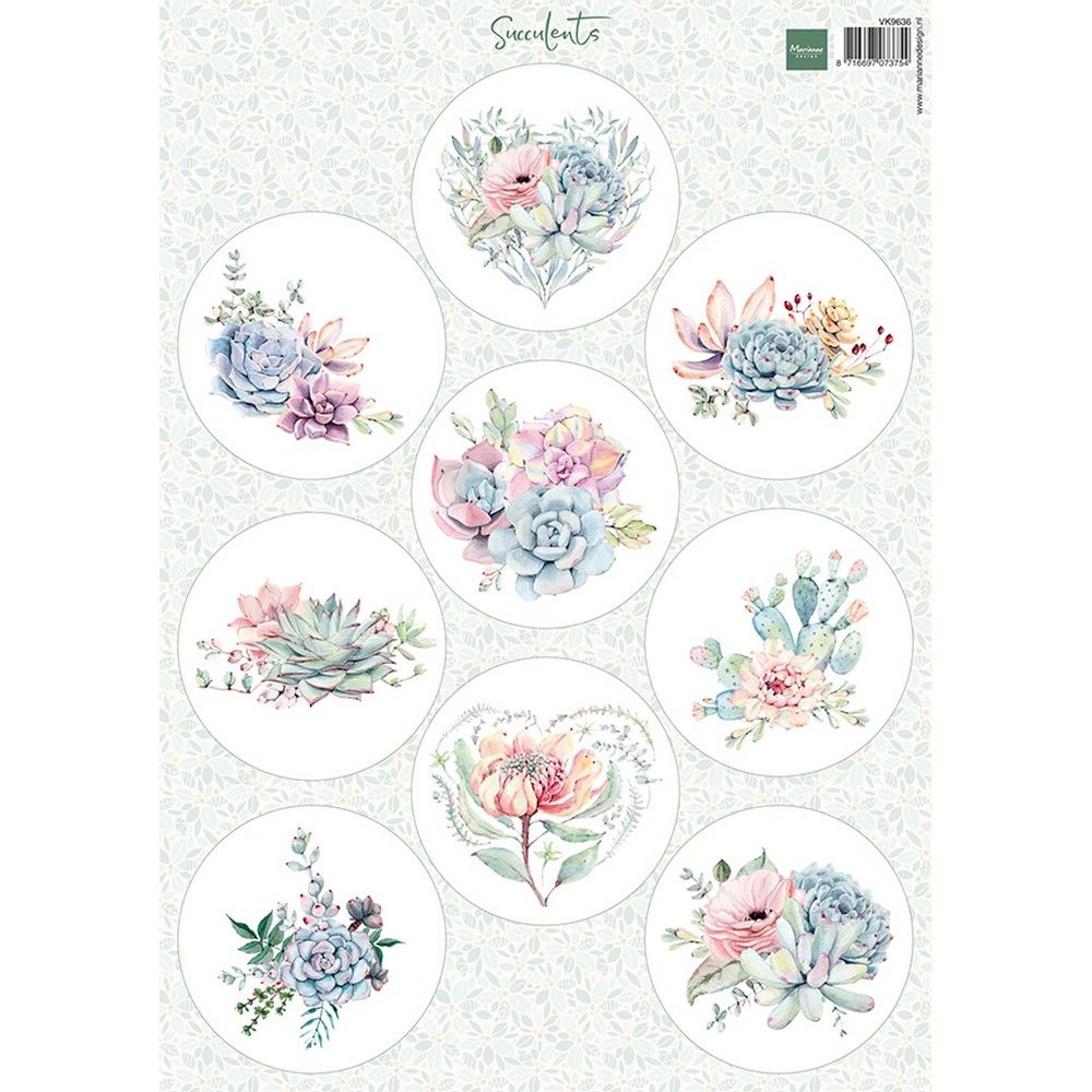 Marianne design • die-cut sheet succulents