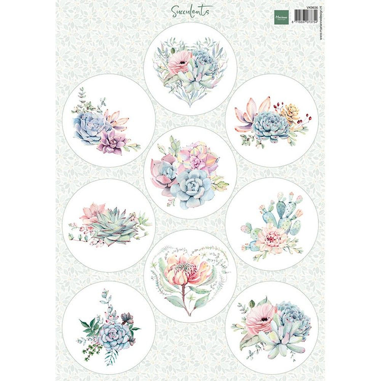 Marianne design • die-cut sheet succulents
