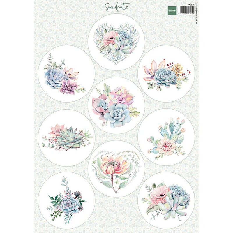 Marianne design • die-cut sheet succulents