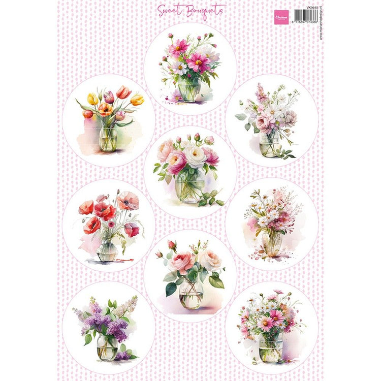 Marianne design • die-cut sheet sweet bouquets