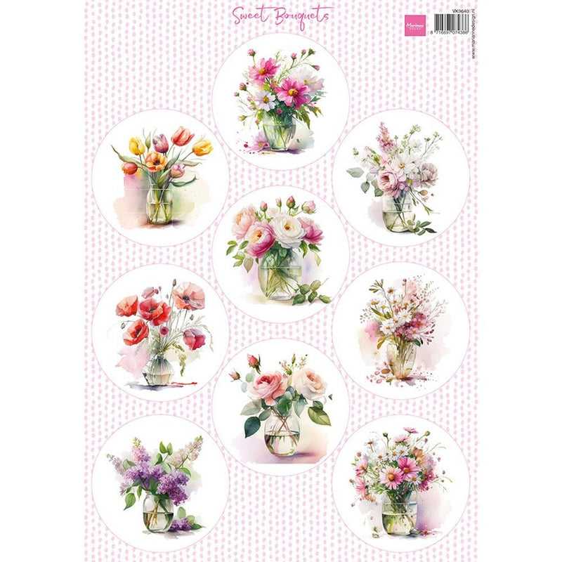 Marianne design • die-cut sheet sweet bouquets