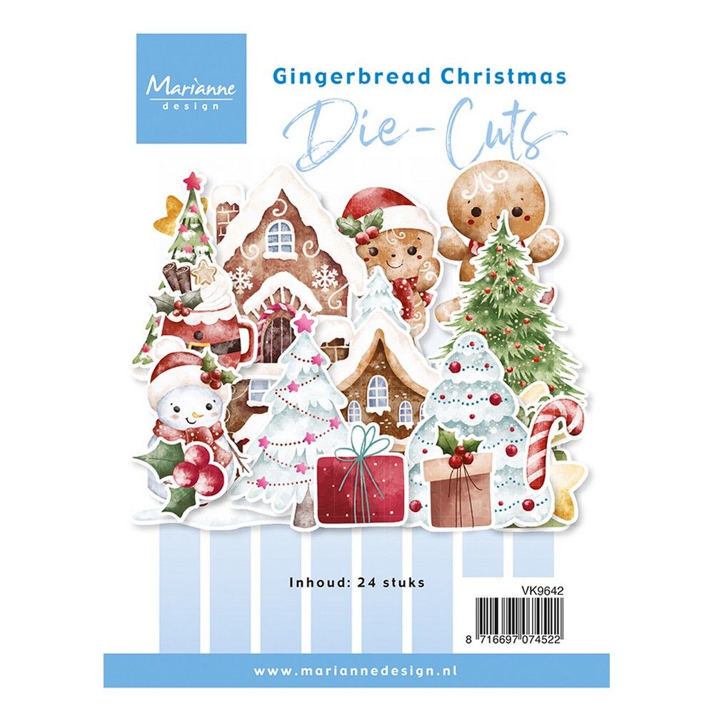 Marianne design • die cuts gingerbread christmas a6, 24pcs