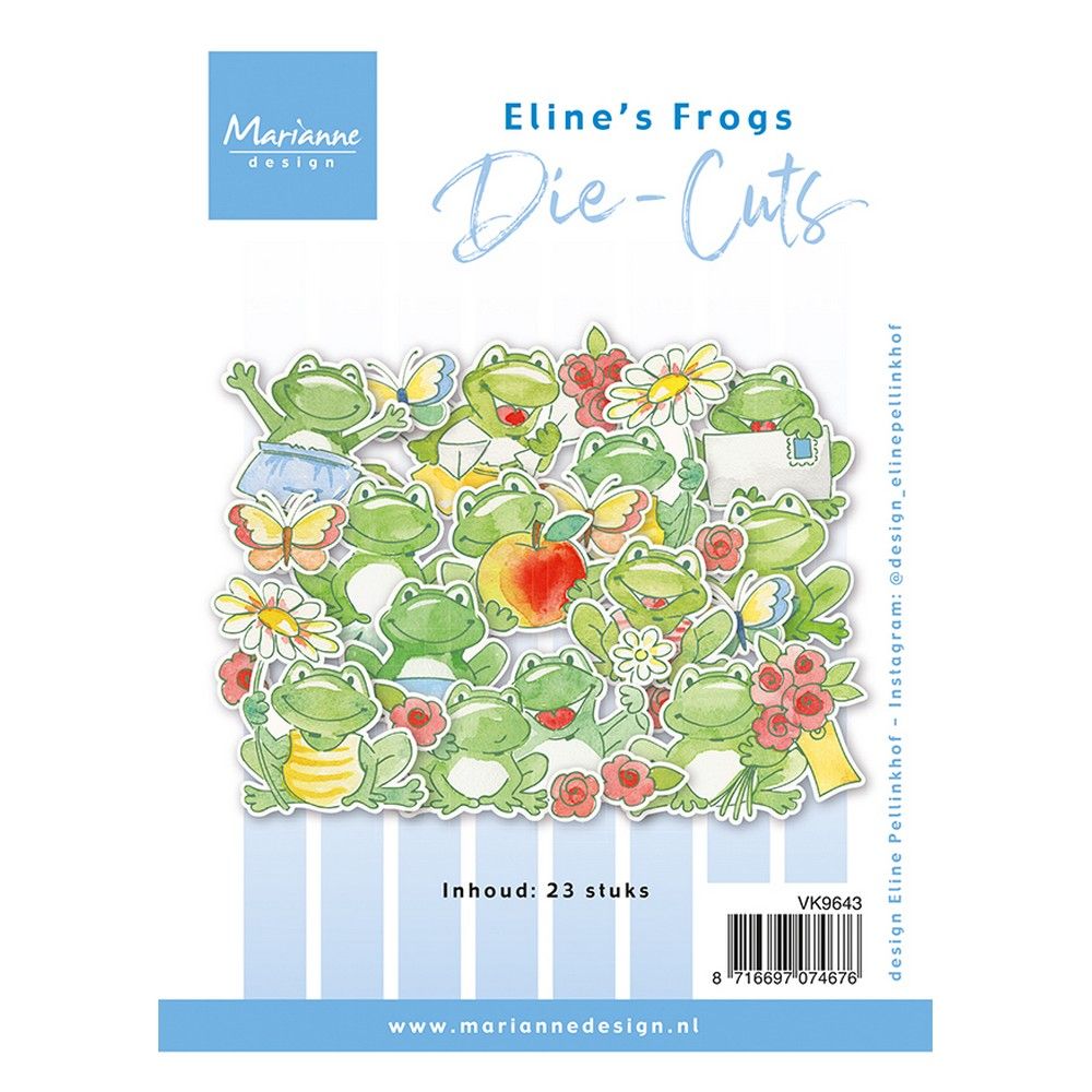 Marianne design • knipvellen die-cuts eline's frogs
