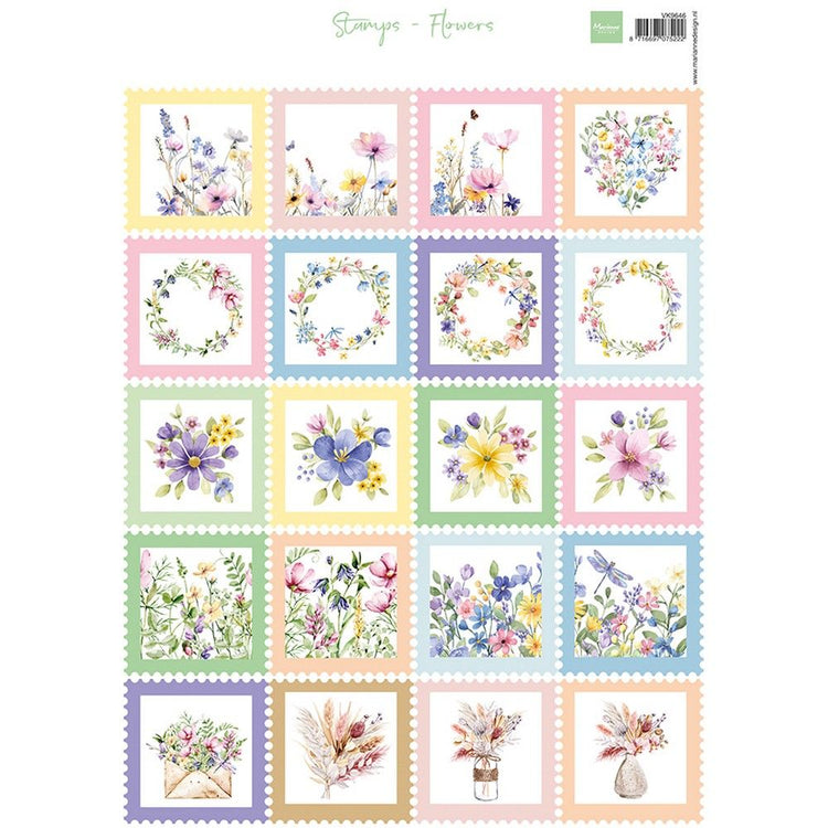 Marianne design • knipvellen stamps flowers