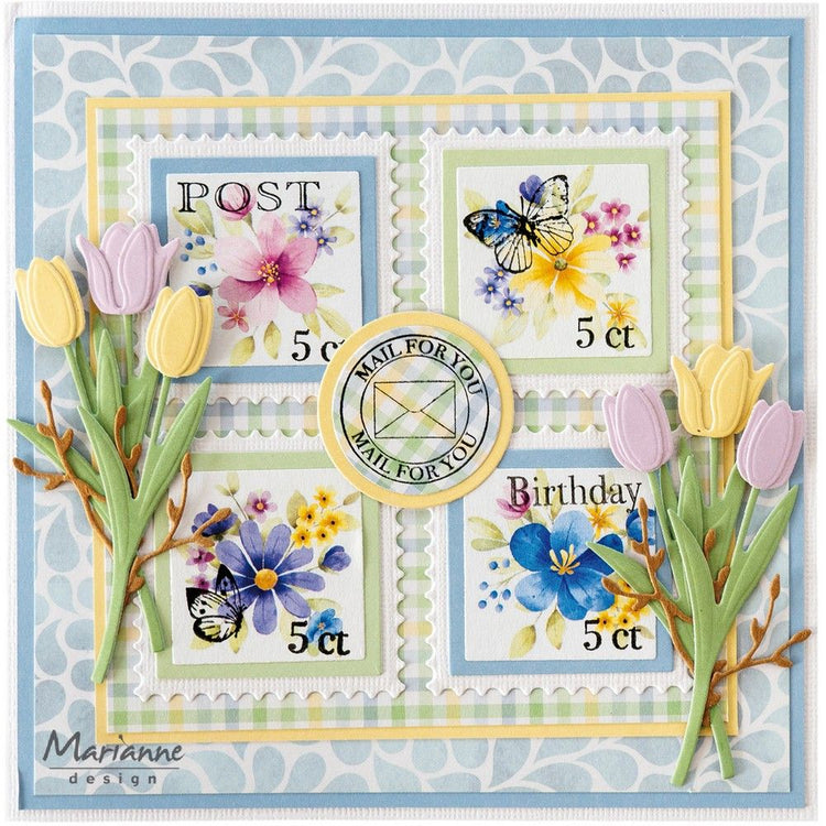 Marianne design • knipvellen stamps flowers