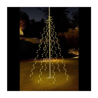 Home styling vlaggenmast verlichting kerstboomvorm 2m