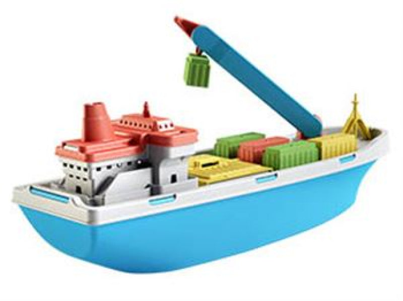Diverse merken vrachtschip met containers 40cm (2 ass.)