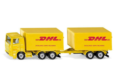 Siku dhl vrachtauto + aanhangwagen 1694