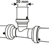 Cornat perskoppeling t-stuk 20mm 10s ms-a2 - vrptp500420n