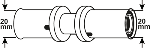 Cornat perskoppeling 20x20mm 10st ms-a2 - vrptp500655n