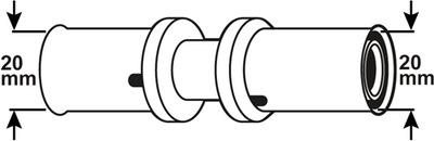 Cornat perskoppeling 20x20mm 10st ms-a2 - vrptp500655n