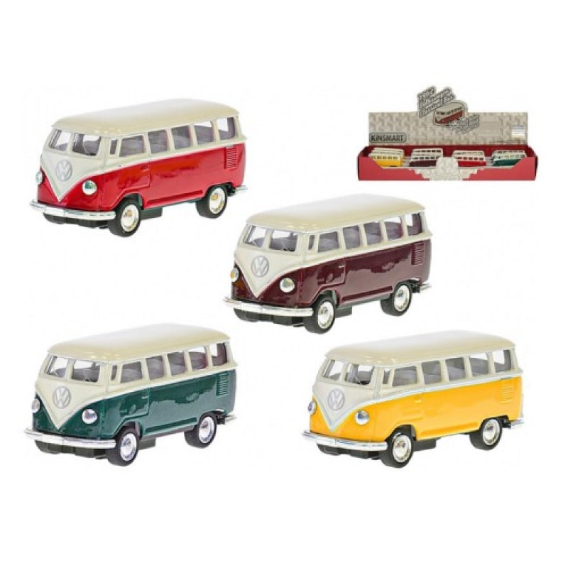 Kids globe vw classical bus 1962 die cast (1:64 4 ass.)