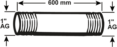 Cornat galva buis mm 1'' 600mm (530) - vzs530160