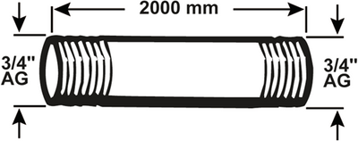 Cornat galva buis mm 3 4 2000mm (530) - vzs53034200