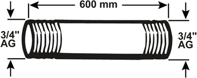 Cornat galva buis mm 3 4 600mm (530) - vzs5303460