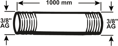Cornat galva buis mm 3 8 1000mm (530) - vzs53038100