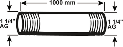 Cornat galva buis mm 5 4 1000mm (530) - vzs53054100