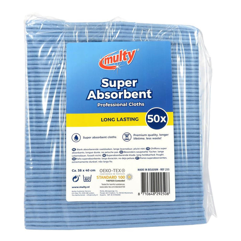 Multy vaatdoeken viscose 50-pack blauw